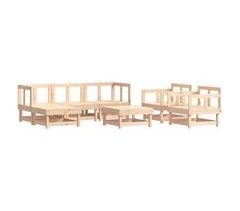 Juego de muebles de jardin 7 piezas madera