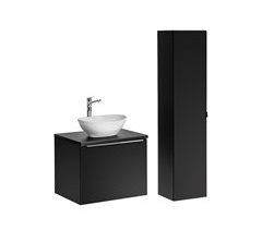 Conjunto lavabo individual y mueble columna Eros 46