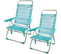 Pack ahorro 2 sillas playa Mediterráneo multiposición antivuelco 48x57x99 cm Aktive
