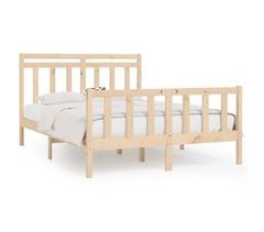 Estructura de cama de madera maciza de pino 150x200
