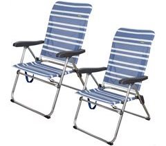 Pack ahorro 2 sillas playa Mykonos multiposición antivuelco Aktive