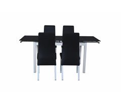 Set de comedor de mesa TOKYO extensible + 4 sillas