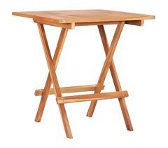 Mesa  sillas de jardín plegables   madera maciza de teca
