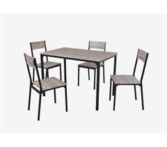 Conjunto Mesa Fija y 4 sillas de cocina CAFFE