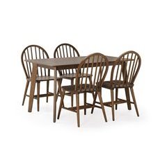 Juego de mesa y 4 sillas de comedor Clarck 140x80