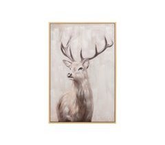 Cuadro lienzo de ciervo con marco Adda Home