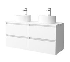Mueble de baño Bequia | 2 Lavabos sobre encimera 120
