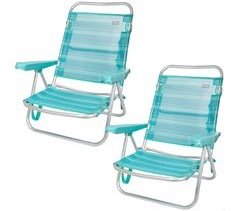 Pack ahorro 2 sillas playa Mediterráneo multiposición con asas 47x48x80 cm Aktive