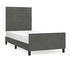 Estructura de cama con cabecero Rayas horizontales 90x190
