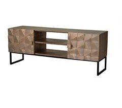 Mueble TV  madera de mango y bronce - Giner y Colomer