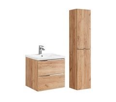 Conjunto mueble lavabo individual encastrado y columna April 46