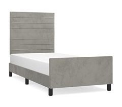 Estructura de cama con cabecero Rayas horizontales 90x200