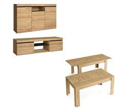 Pack de Muebles de Salón - Aparador + Mesa de Centro + Mueble TV - Modelo Naturale