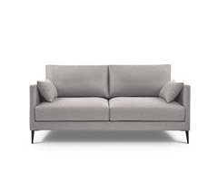 Sofa de 3 plazas NERO en tela con patas metalicas beige