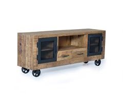 Mueble de tv en madera de mango y metal - Giner y Colomer