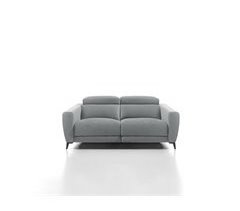 Sofá de 2 plazas, relax motorizado DRAX, gris claro