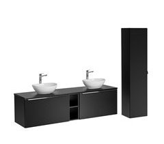 Conjunto mueble lavabo doble 1 2 nichos y columna Eros 46