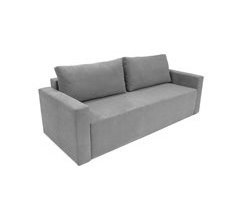 Skraut Home - Sofa cama CLOUD, gris claro, convertible en cama, arcón. Máximo Relax y Confort - con Sistema de Apertura por Arrastre 225x92x92cm