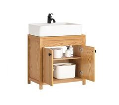 Mueble para debajo del Lavabo con 2 Puertas SoBuy BZR98-N