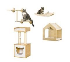 Conjunto para Gatos Aglomerado de madera, Tablero Multicapa