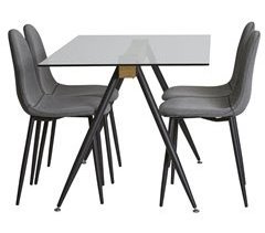 Conjunto mesa y 4 sillas de comedor LOTUS