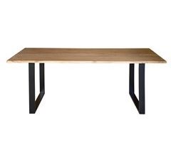 Mesa de comedor en madera acacia natural y patas de metal