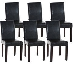 Set de 6 sillas de comedor Ina En Polipiel