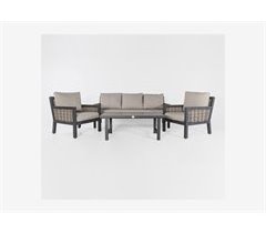 Set de Jardín  de 1 sofá, 2 sillones y una mesa de centro, TAVIRA 