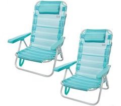 Pack ahorro 2 sillas playa Mediterráneo multiposición c/cojín Aktive