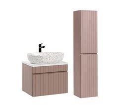Conjunto mueble lavabo individual y columna Zelie 60