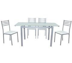 Conjunto mesa extensible y 4 sillas de cocina NIZA II