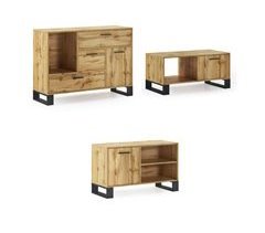 Pack de Muebles de Salón - Aparador + Mesa de Centro + Mueble TV - Modelo Loft