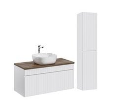 Conjunto mueble lavabo individual y columna Zelie 100
