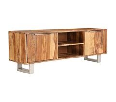 Mueble TV madera de sheesham acabado miel compartimentos 2502161