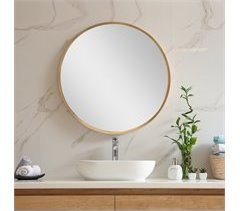 Espejo de pared para el baño Modugno redondo [en.casa] 50x2