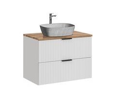 Mueble lavabo individual efecto piedra de Adriel
