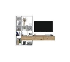 Compacto TV 226 cm Blanco/Roble LIFE