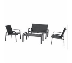ELYN set de jardín mesa y 4 sillas