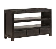 Mueble para TV madera maciza acacia oscuro 2502043