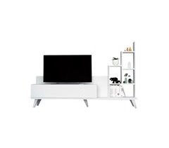 Mueble TV BINGO color blanco con trampón