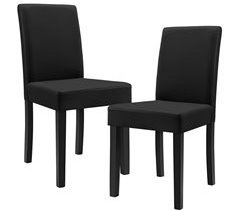 2x sillas tapizadas de cuero sintético Patas de madera