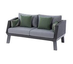 Sofa modelo AXIONE de dos plazas color gris grafito 