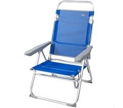 Silla alta reclinable aluminio Aktive Beach- azul