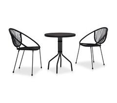Set de mesa  sillas de jardín   ratán de PVC