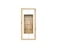 Vitrina 2 puertas DIMARO madera/ blanco