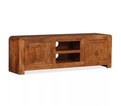 Mueble TV madera maciza acabado miel armarios 2502164