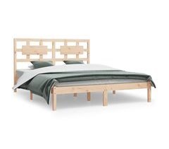 Estructura de cama madera maciza de pino 200x200