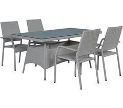 Conjunto mesa y 4 sillas de jardín PHUKET