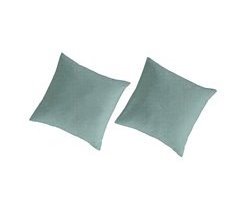 2 Fundas de almohada lisas lino/algodón orgánico