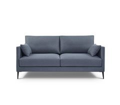 Sofa de 2 plazas NERO en tela con patas metalicas marron